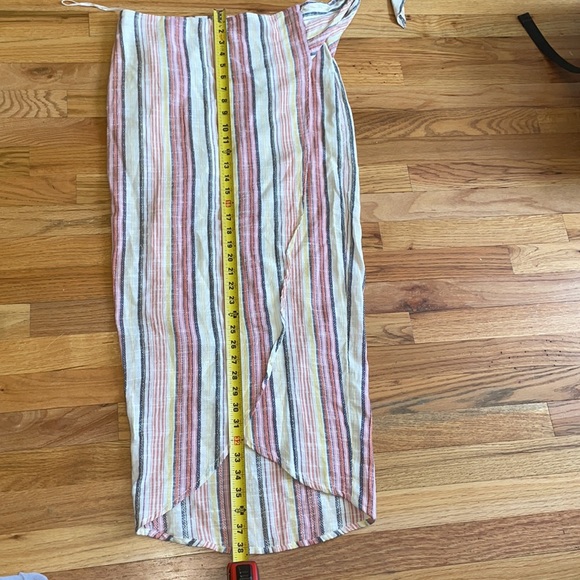 Free People Aubrey Sarong Midi Skirt Cotton Gauze True Wrap size 10 - Picture 8 of 11